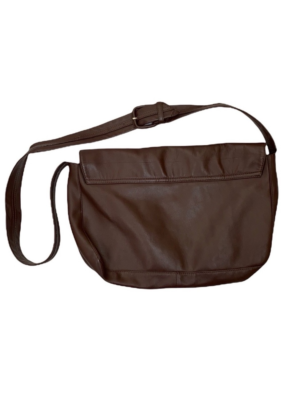 Les Copains Leather Shoulder Bag Made in Italy Vintage Brown Size OS - Picture 3 of 9